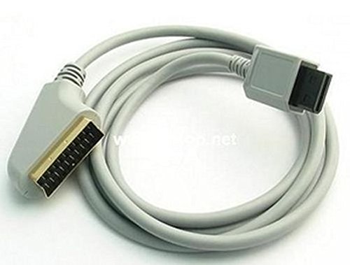 Retrogame Wii RGB SCART Cable, 0.9m, Black, 21 Pins, Indoor Use, Compatible with Nintendo Wii U (European Version)