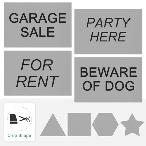 Image of M METERXITY 2-Pack Corrugated Plastic Sheets, 8 Inch x 12 Inch Waterproof Blank Corrugated Poster Board Yard Signs for Garage Sale /Office /Classroom /Party /Lawn Sign Road [3mm Thick, Gray]
