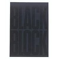 Exacompta 5702E Schreibblock Black Block mit 70 Blatt hochwertiges gelbes Papier von Clairefontaine, liniert, DIN A4 Collageblock Schulblock Papierblock