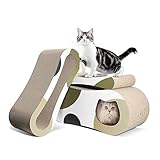 [Dick & langlebig] Die ComSaf-Kratzlounge aus hochdichtem Wellpappe, die sich nicht leicht verformen lässt, setzt die Natur von Katzen wie Klettern, Springen und Rollen vollständig frei. Der reversible Kratzkarton spart Ihnen Wiederbeschaffungskosten.