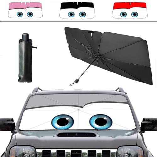 Parasol para Luna Delantera de Coche Ojos Grises Parabrisas Opaco
