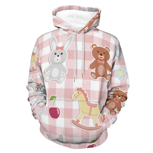 Sweatshirt pull à capuche original style streetwear coupe décontractée imprimé fleurs taille S