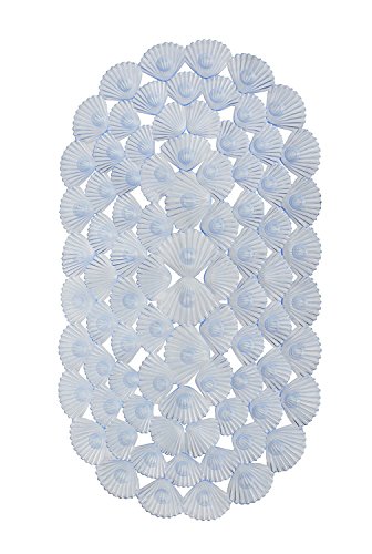 Waroom Home Non-Slip Bath Mat Machine Washable Shower Mat with Suction Cups, PVC Bathtub Mat with Drain Holes