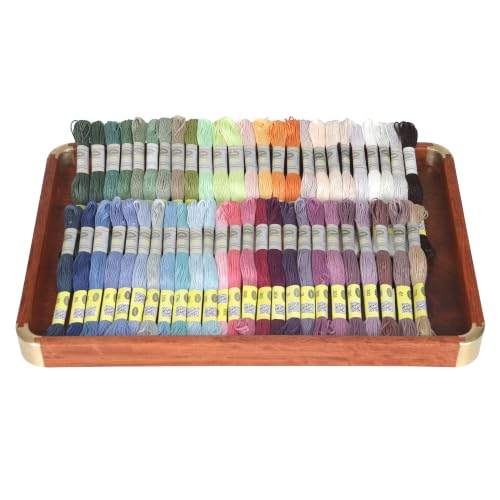 Image of Double Mercerized Egyptian Cotton Embroidery Floss 8.75 Yards Per Skein for Cross Stitch Thread, Friendship Bracelets Floss, Craft Floss, Embroidery Floss Set (Set 50A (50 Skeins))