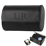 Personalized Watch Travel Case for Men - Custom Leather Watch Roll Storage & Organizer, Removable Pillows,Watch Holder for Men's Watch Collection, Watch Display Case