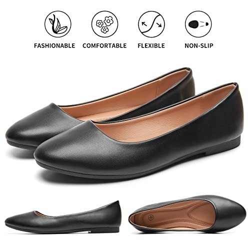 Hash Bubbie Women's Flats Shoes Ballet Flats Dress Shoes Comfortable PU Leather Slip on Shoes for Women3