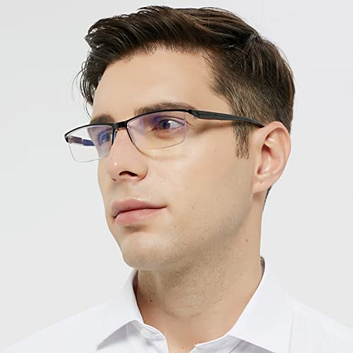 Wemootants 4 Pack Blue Light Blocking Reading Glasses Men Glare Uv Filter Computer Readers 1.0 1.25 1.5 1.75 2.0 2.25 2.5 2.75 3.0 3.5 4.0 Black, 1.00 #TOP1