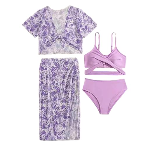 Ensemble bikini 3 pièces ado et fille 11 ans avec tanga et jupe de piscine
