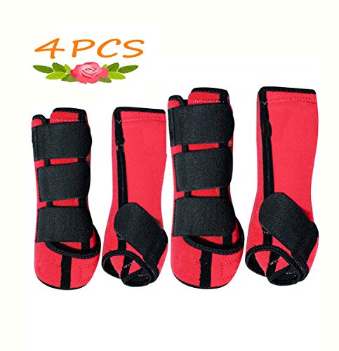 SKYCY Brushing Boot Horse Stable Neoprene Travel Boots Leg Protection Wrap Black