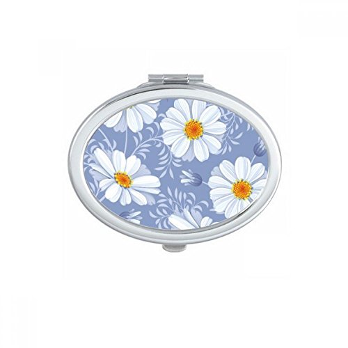 Miroir compact portable calliopsis blanc et multicolore pour retouche - 2