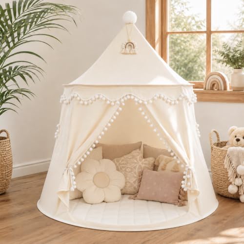 LIONHERZ® DAS ORIGINAL Spielzelt Baumwolle/Hanf | Kinderzelt Tipi Indoor