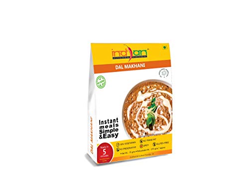 Image of Indian Kitchen Foods Freeze Dried Gluten-Free Ready to Eat Food | Instant Vegetarian Meal - Jain Dal Rice Combo (2xJeera Rice and 2xDal Makhani), Pack of 4