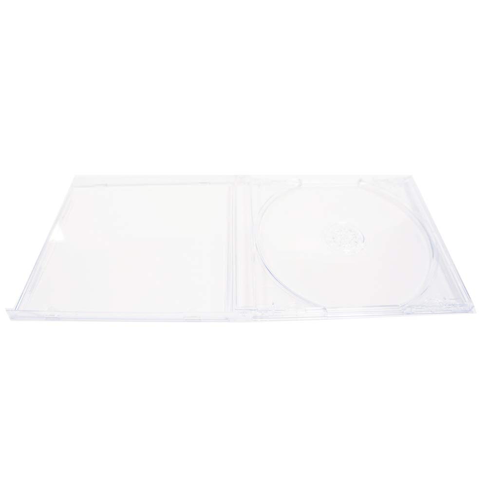 Smartbuy Standard 10.4 mm Clear Jewel Case Single CD DVD Disc Storage with Assembled Clear Removable Tray (10 Pack)