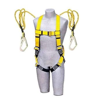 Extra power Safety Belt Harness - Full Body Unisex Full Body Adjustable Climbing Harness Safety Belt - Safety Belt Full Body Harness (Single Hook & Single Rope) (1, Standard)