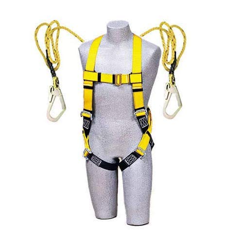 OXY DENIM Extra power Safety Belt Harness - Full Body Unisex Full Body Adjustable Climbing Harness Safety Belt - Safety Belt Full Body Harness (Single Hook & Single Rope) (1, Standard)
