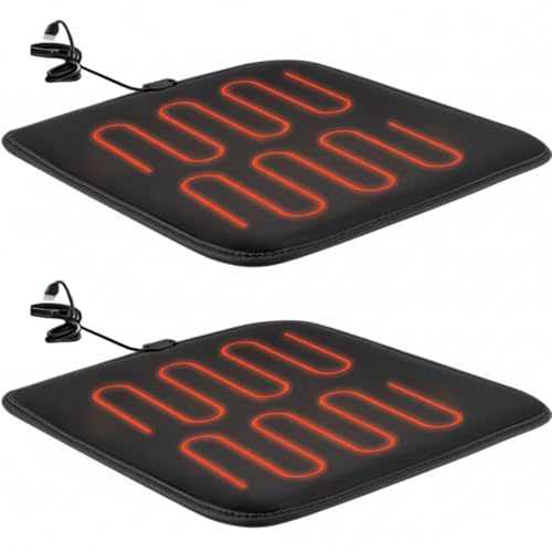 Tuanse 2 Pack Heated Seat Cushion Heated Bleacher Chair Pad