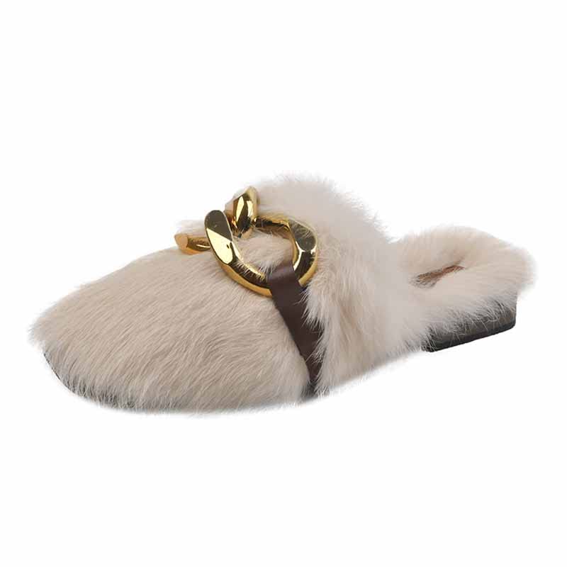 Chausson de maison antidérapant et chaud pour homme et femme en hiver