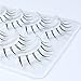 Emotao Japanese Style False Eyelashes Makeup Manga Lashes Cosplay Anime Eyelash Lashes Doll Eye Natural 5 Pairs Asian False Eyelashes Pack Look Like Individual (manga lashes（M9-01）)