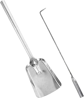 BESPORTBLE Fireplace Tool Set, 2 Piece, 45 Steel Shovel and Poker Silver
