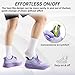 Women's Orthopedic Diabetic Wide Fashion Sneakers: Wear Cushion Plantar Fasciitis Hammer Toes Breathable Outdoor Shoes, Lightweight Arch Support Heel Spur Casual Sneakers Purple Size 8