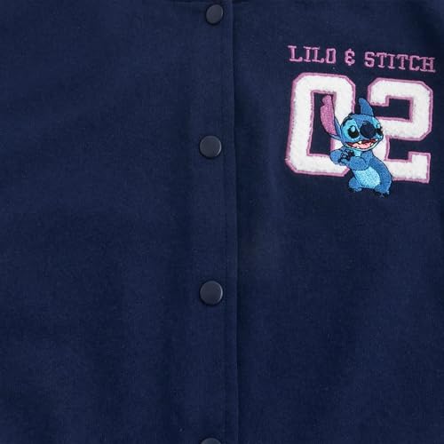 Disney Lilo & Stitch Minnie Mouse Girls Letterman Varsity Bomber Jacket for Big Kids3
