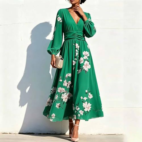 Robe de soirée longue en mousseline fluide pour affiner la taille