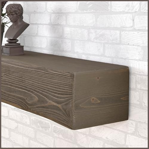 Adorwood Handmade Fireplace Mantel Shelf, Extra Wide Rustic Wood Mantles