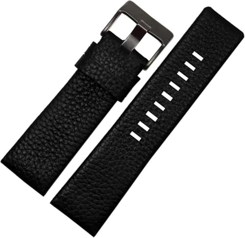 Correa de reloj de cuero genuino de 22mm a 30mm con grano elegante