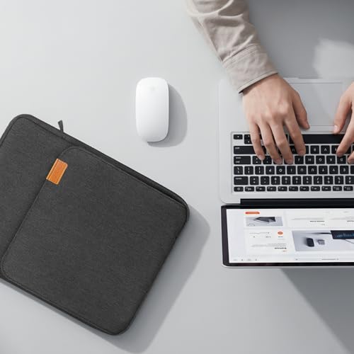 Image of TiMOVO 15 Inch Laptop Sleeve for MacBook Air 15, Pro 14, Black & Gray