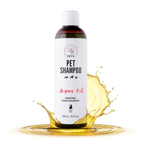 Pets Dog Shampoo für Hunde und Katzen 250ml - Vegan Hundeshampoo - Katzenshampoo - Hundepflege - Fellpflege Hund - Hundefell Shampoo - Empfindliche Hundehaut - Natürlich & Sanft Hundeshampoos