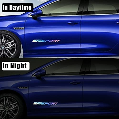 Pincuttee 14Pcs Car Decal Stickers,Wheel Rim Decal Sticker,Sport Logo Reflective Stickers,Sport Emblem Car Rear Bumper Sticker,Rear Mirror Decals For All Vehicles(Multi-Color,14Pcs) #TOP4