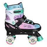Playlife Roller Skates Unicorn, größenverstellbar, mehrfarbige für Kinder, 54mm/80A Rollen, ABEC 5 Kugellager, Art. nr.: 880330 35-38