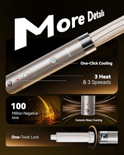 Variant 6 - KAUGIC 6 in 1 Hot Air Hair Styler Dryer Multi-Styler - High Speed Hair Styling Tools with No Heat Damage, Auto Wrap Curler as A Gift for Fast Drying Curling Smoothing Volumizing Cool Shot