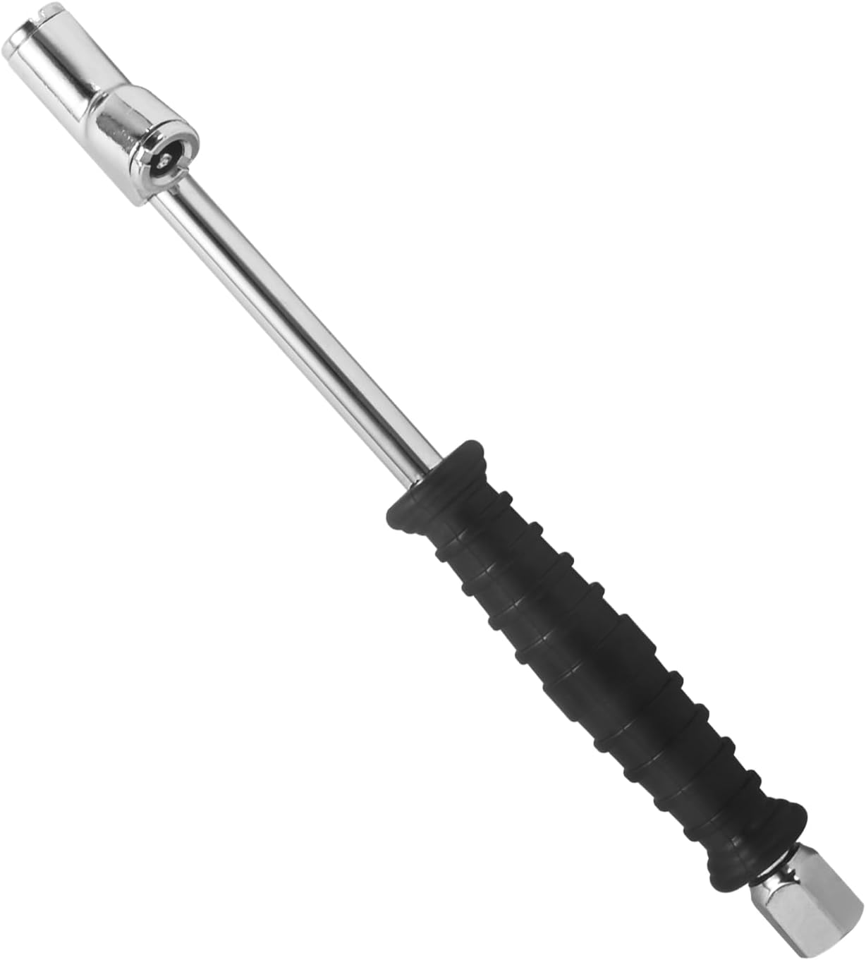 Portabrocas neumáticas de doble cabezal FNPT de 14 para neumáticos, conexión de 2 vías de 9.4 pulgadas con mango de goma, portabrocas de neumáticos