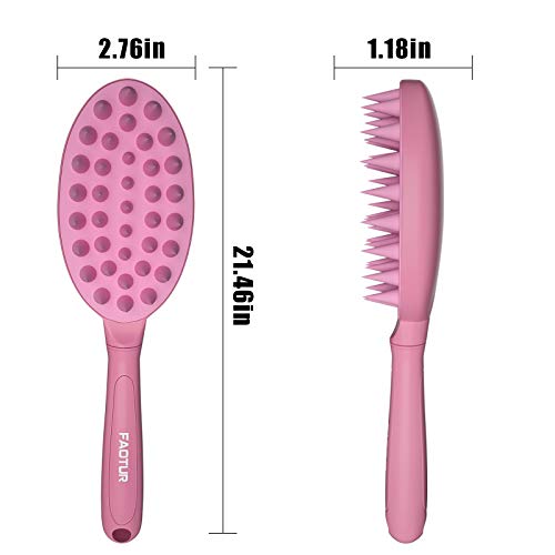 Hair Shampoo Brush, Faotur Scalp Care Hair Brush With Soft Silicone Scalp Massager (Pink) #TOP5