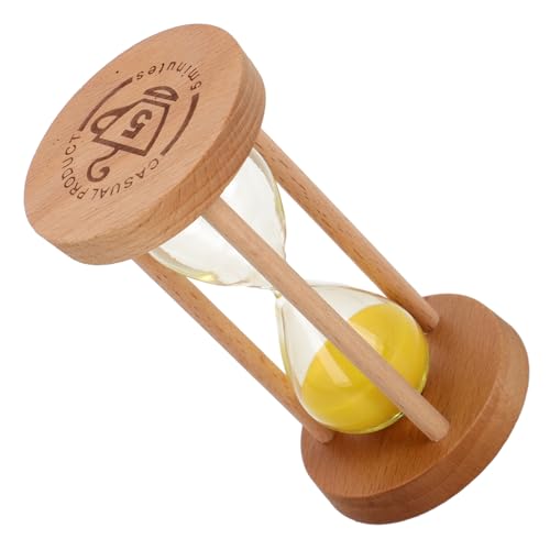 SMASOLO Timer a Sabbia per 5 Minuti Timer per Lavarsi i Denti da Interno Decorazione Bagno Creativa Gialla 5X9 CM