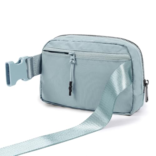 Image of ODODOS Unisex Mini Belt Bag with Adjustable Strap Small Fanny Pack for Workout Running Traveling Hiking, Stone Blue
