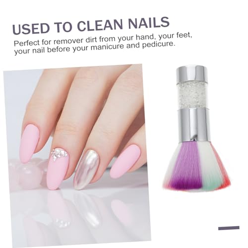 HONMEET Pincel De Maquiagem Pincel De Limpeza Macio Pincel Para Tirar Pó De Unhas Pincel Removedor D