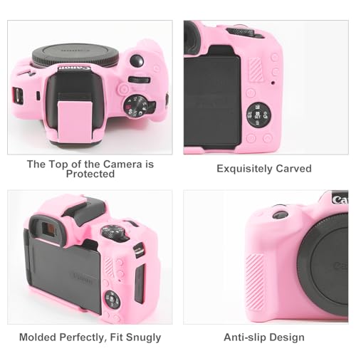 Funda para Canon EOS R50 de silicona suave rosa miniatura 6