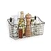 Spectrum Diversified Vintage Extra Large Cabinet & Wall-Mounted Basket for Storage & Organization, Rustic Farmhouse Decor, Sturdy Steel Wire Storage Bin
