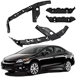Kspeed Front Headlight and Bumper Bracket Mount Support Retainer Kit Compatible with Honda Civic 2012-2015 Replacement for 71190-TR0-A00 71140-TR0-A00