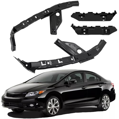 Kspeed Front Headlight and Bumper Bracket Mount Support Retainer Kit Compatible with Honda Civic 2012-2015 Replacement for 71190-TR0-A00 71140-TR0-A00
