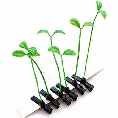 8 Pcs Green Funny Grass Hair Clips,Bean Sprout Hairpins Bean Sprout Hair Clips Grass Barrette Green Leaf Plant Antenna Hairs Pins Hairs Accessories for Women Girls Kids,Clips and Barrettes
