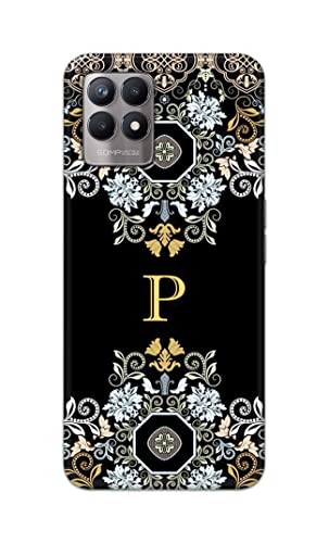 Image of Printed Hard Back Cover Case for Realme Narzo 50 4G Back Cover (Alphabet P) -1803