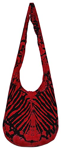 Image of TIE DYE Bohemian Hipster Hobo Boho Hippie Crossbody Bag Purse Black Tone 39 inch