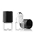 Grand Parfums Empty 1ml Micro Mini Rollon Dram Glass Bottles with Metal Roller Balls, 1/4 Dram, Pack of 6