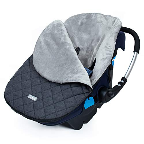 Orzbow saco grupo 0 universal, Saco silla paseo invierno funda maxicosi para Cochecito coche bebe - impermeable y cortavientos (Gris oscuro)