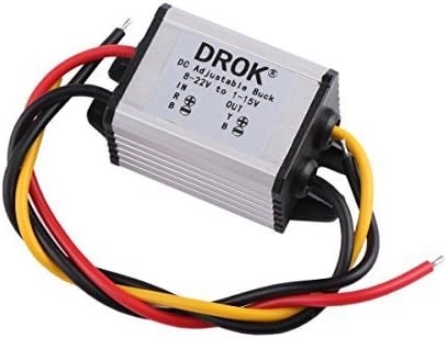 Miniatura 6 de DROK Convertidor de voltaje de CC a CC impermeable regulador de voltaje 8-22V a 3-15V 5V 12V 3A salida ajustable transformador de fuente de