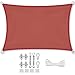 Vivanutria aguasol Sonnensegel Rechteck 2 x 3 m + GRATIS (!) Befestigungsmaterial | Farbe Terracotta | für Garten, Balkon & Terrasse | Sonnenschutz | Wetterschutz | wasserabweisend | PES | Polyester