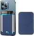 Mizi MagSafe Wallet, Magnetic Phone Elastic Vegan Leather Wallet - Slim 6 Cards Holder for iPhone 15/14/13/12 Series - Blue